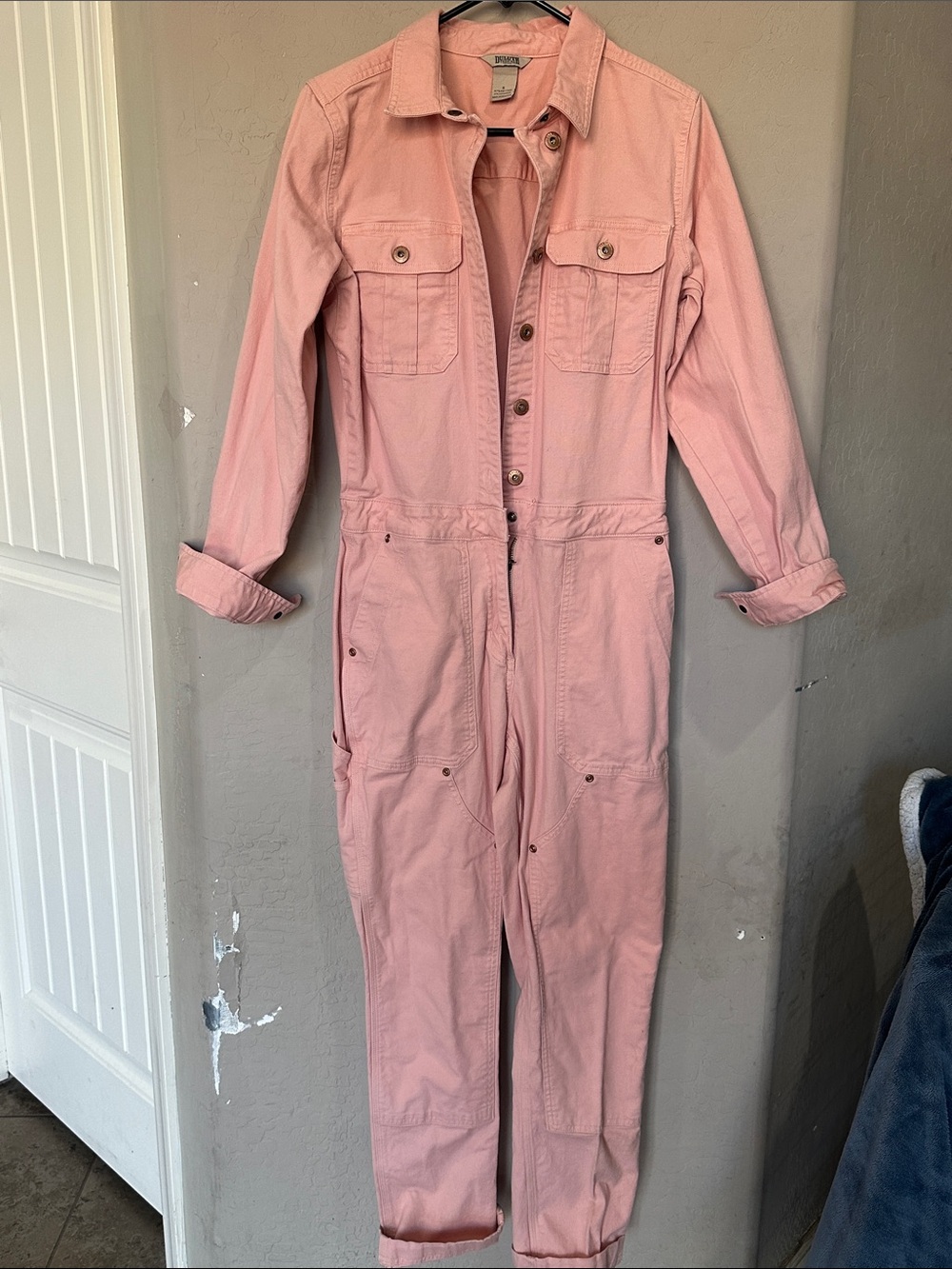 Duluth Trading Co Pink Button-Up Work Shirt